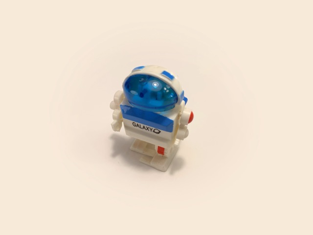 Robot astronauta blau